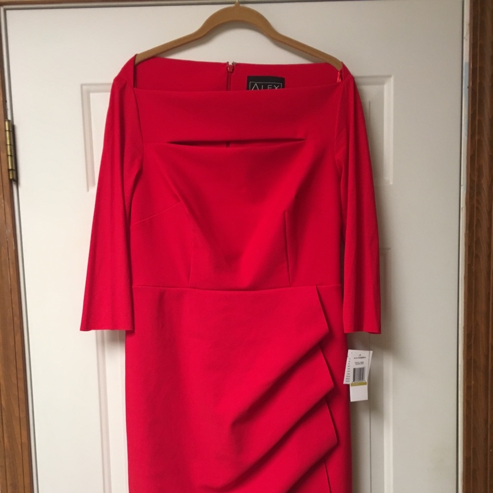 ALEX Evenings red cocktail dress